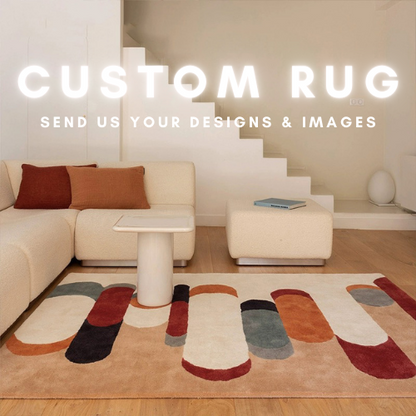 Custom Hand Tufted Statement Rugs | Any Designs, Anime, Images, Logos (Send us your design)