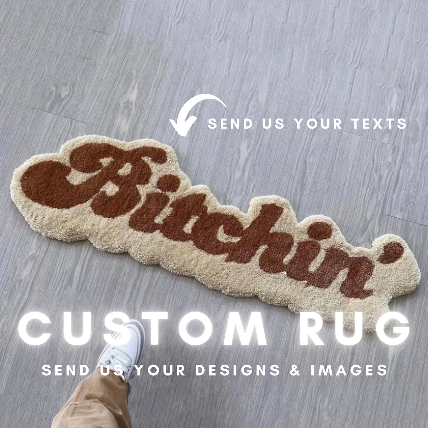 Custom Name Tag Tufted Rugs