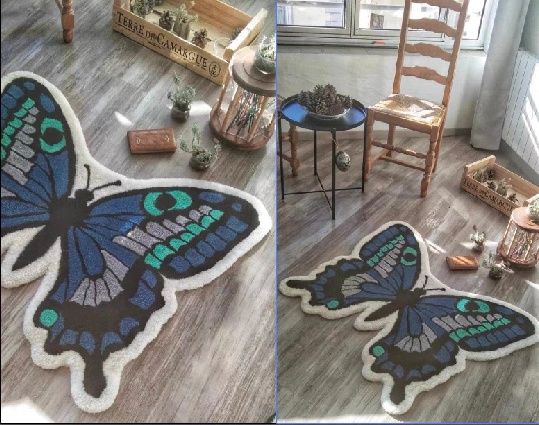 Custom Tuft Rug Design | Personalized Shape Design Anime Velvet Polyester Tufted Rugs | Customized tufting Door Mat | Bedroom Floor Carpet